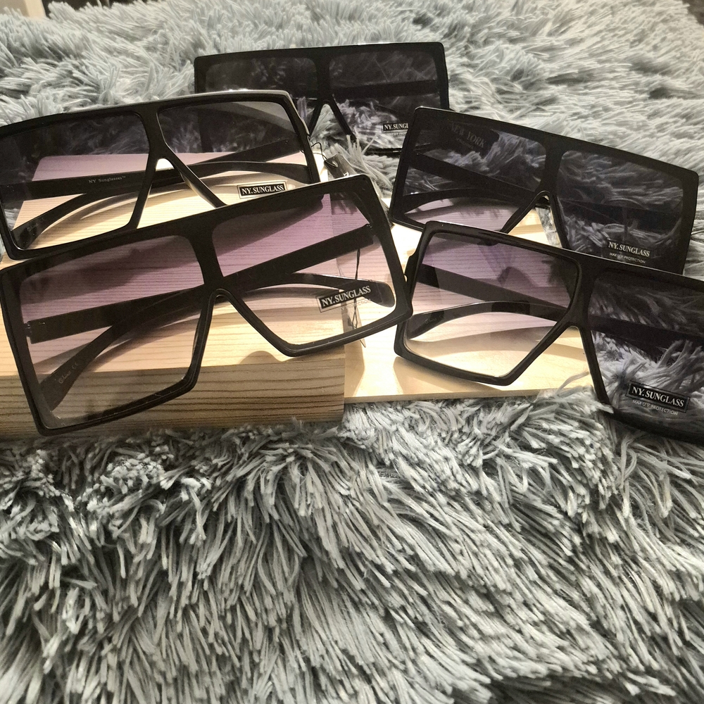 Black Square Sunglasses by NY Sunglass